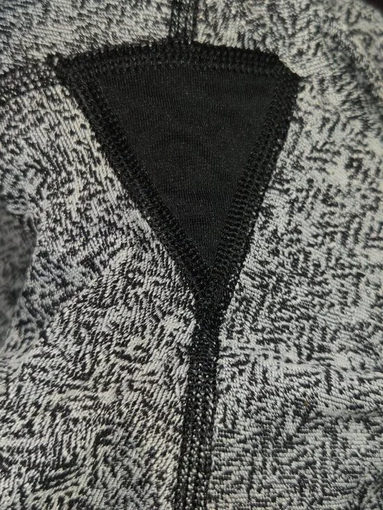 Lululemon Black White Patterned Leggings Size 6 High Rise Textured Yoga Athletic - Picture 5 of 5